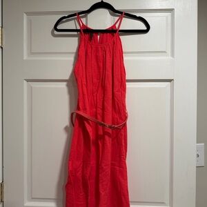 Elegant Red Sleeveless Dress